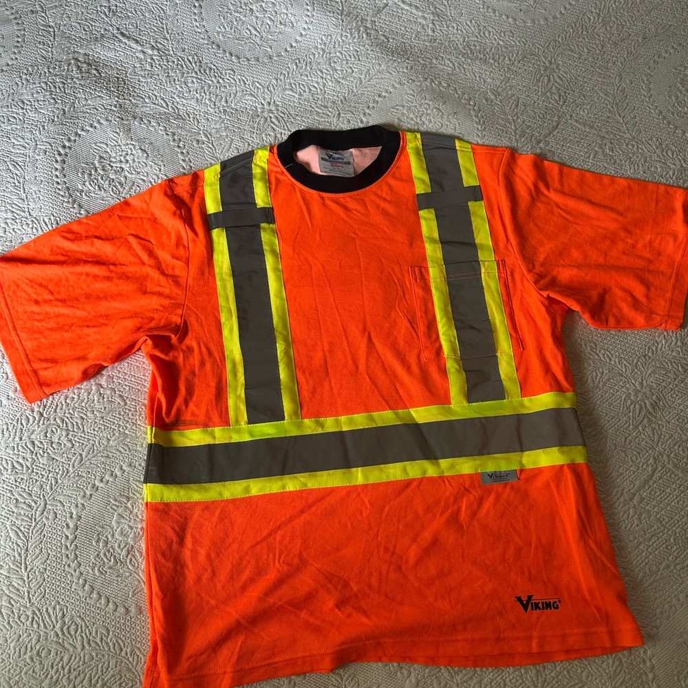 Viking Orange Safety T-Shirt with Reflective Stripes
